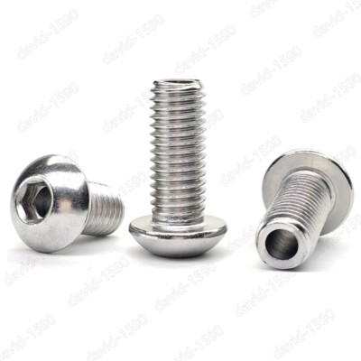 M4 M5 M6 M8 M10 M12 M16 304 Stainless Steel Pan Head Screws Hex Socket Hollow
