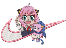 Cute Anime Girl with Plush Embroidered Patch Iron On Sew On Cartoon Applique