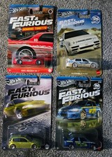 Hot Wheels Fast & Furious Bundle Sets Cars 1:64 Jetta, Civic EG, RX-7, Lancer