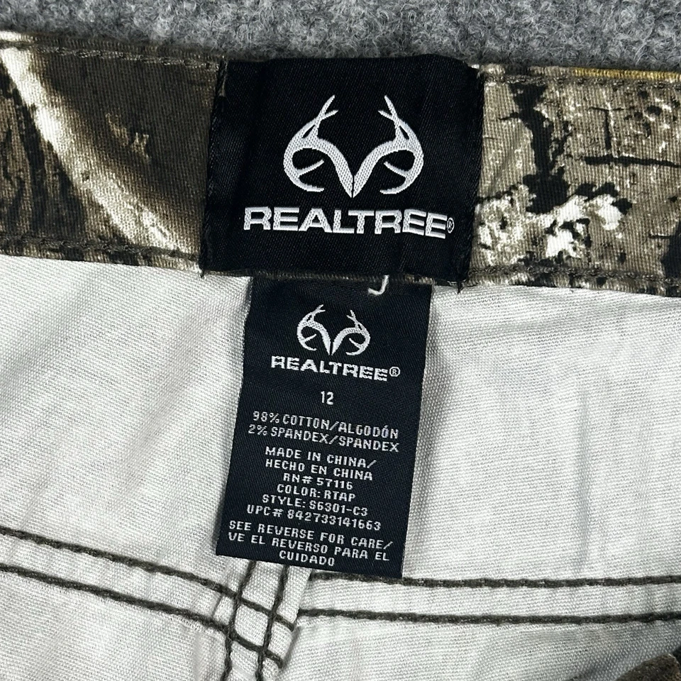 Realtree Camo Pants Ladies 12 Brown Green Camouflage Hunting 5 Pocket Outdoor - Image 4 of 4