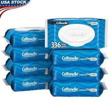 Flushable Wet Wipes 336 Count Biodegradable Adult Wipes Odor Control Gentle Skin