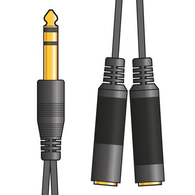 AV:Link 6,3 mm Stereo Kopfhörer/Audio Splitter Kabel 0,2 m