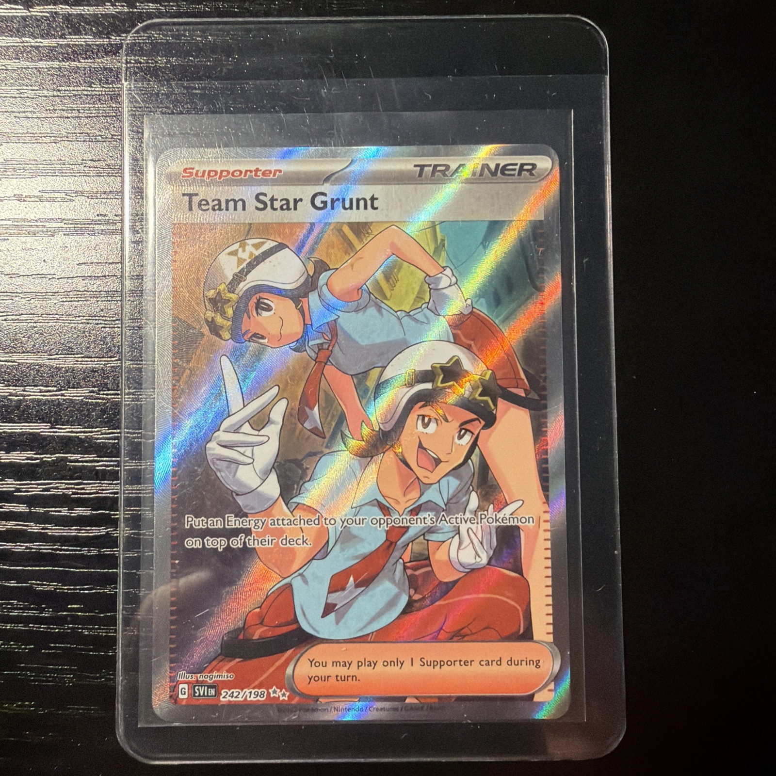 Pokemon TCG Scarlet & Violet Base Set 242/198 Team Star Grunt Ultra Rare NM / M