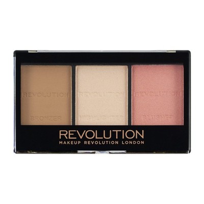 Makeup Revolution Ultra Sculpt & Contour Kit Blush Bronzer Highlighter Trio