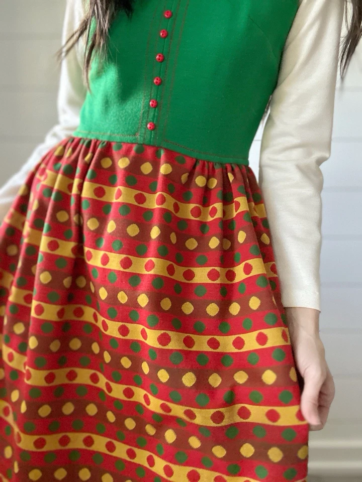Vestido Vintage Mod Años 60/70 Vicky Vaughn Tejido Groovy Vestido Foto 4 de 4