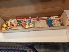 Vintage Irmi Handpainted Wooden Musical Zoo Mobile,60's,original box,vg 