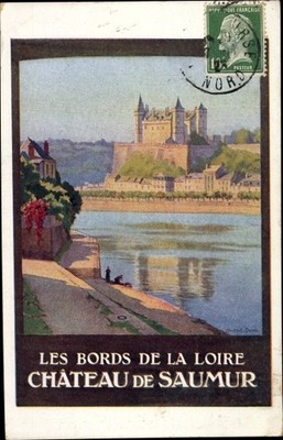Künstler Ak Duval, C., Saumur Maine et Loire, Chateau, Bords de la... - 3330737