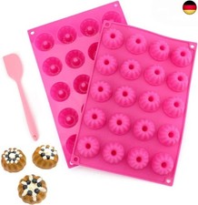 Tebery 2 Stück Mini Gugelhupfform - Silikon Gugelhupf Kuchenform Klein 