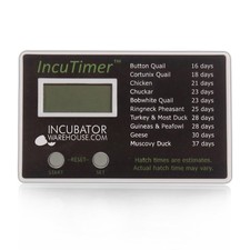 IncuTimer, Egg Incubator Hatch Timer, Countdown, 90 Day Maximum, Simple Setup