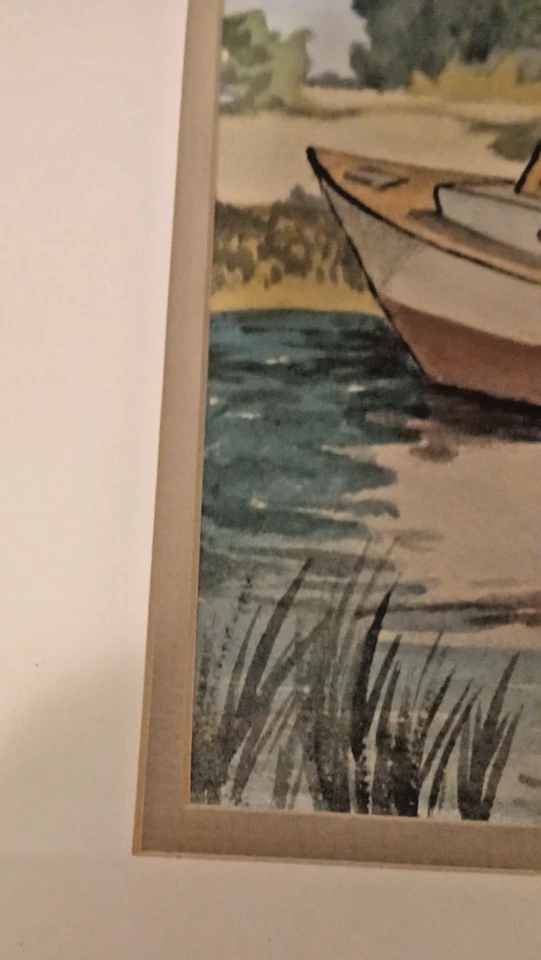 Vintage Original Watercolor Painting by James H. Cloetingh - 22" X 19 - Image 2 of 4