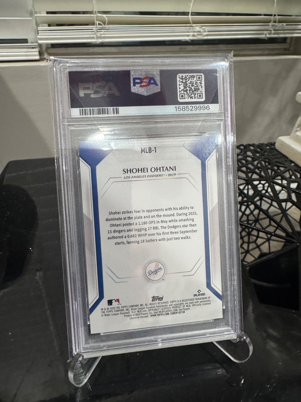SHOHEI OHTANI 2026 TOPPS COLLECTOR KIT BASEBALL #MLB-1 DODGERS PSA 9 view 2