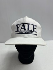 Vintage Yale University Bulldogs Hat The Game 3 Bar Split Bar SnapBack White