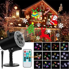 Christmas Snowflake Projector Outdoor LED Moving Snowfall Laser Light Landscape