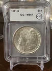1881-S $1 Morgan Silver Dollar ICG MS 67 Free Shipping!