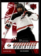 2024-25 Upper Deck Team Canada Prospectus Momentous 322/399 Cole Beaudoin #PM-35