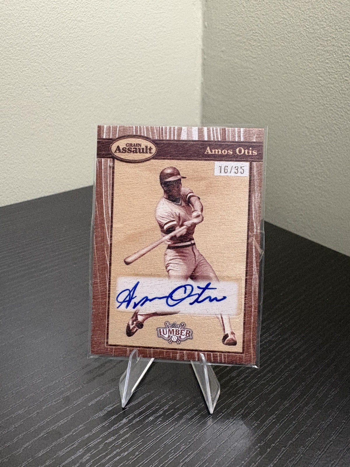 Amos Otis 2025 Leaf Lumber Grain Assault Auto /35 Wood #GA-AO2
