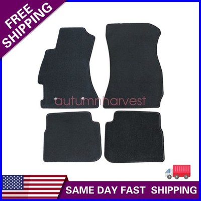 For 2008-2014 Subaru Impreza Front & Rear Velour Floor Mats Carpet Black 4PCS