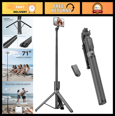 71  Portable Phone Tripod & Selfie Stick, Extendable Stand with Remote for iPhon