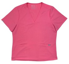 FIGS Technical Collection Pink Short Sleeve Nurse Medical Scrub Top Womens XL