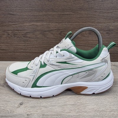 Puma Milenio Tech Größe UK 5 Sneaker Weiß Grün Gummi Wildleder EU 38 Selten Retro 