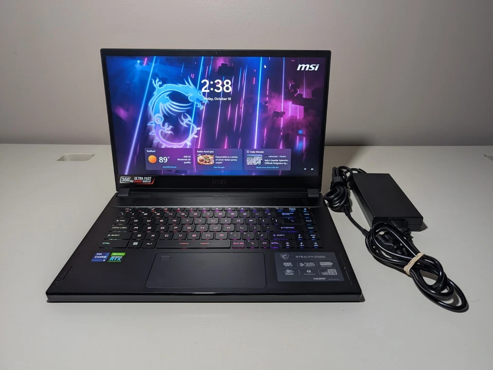 MSI Stealth GS66 12UG — i9-12900H • 32GB RAM • 2TB SSD • RTX 3070 Ti • FHD@360Hz - Image 4 of 4