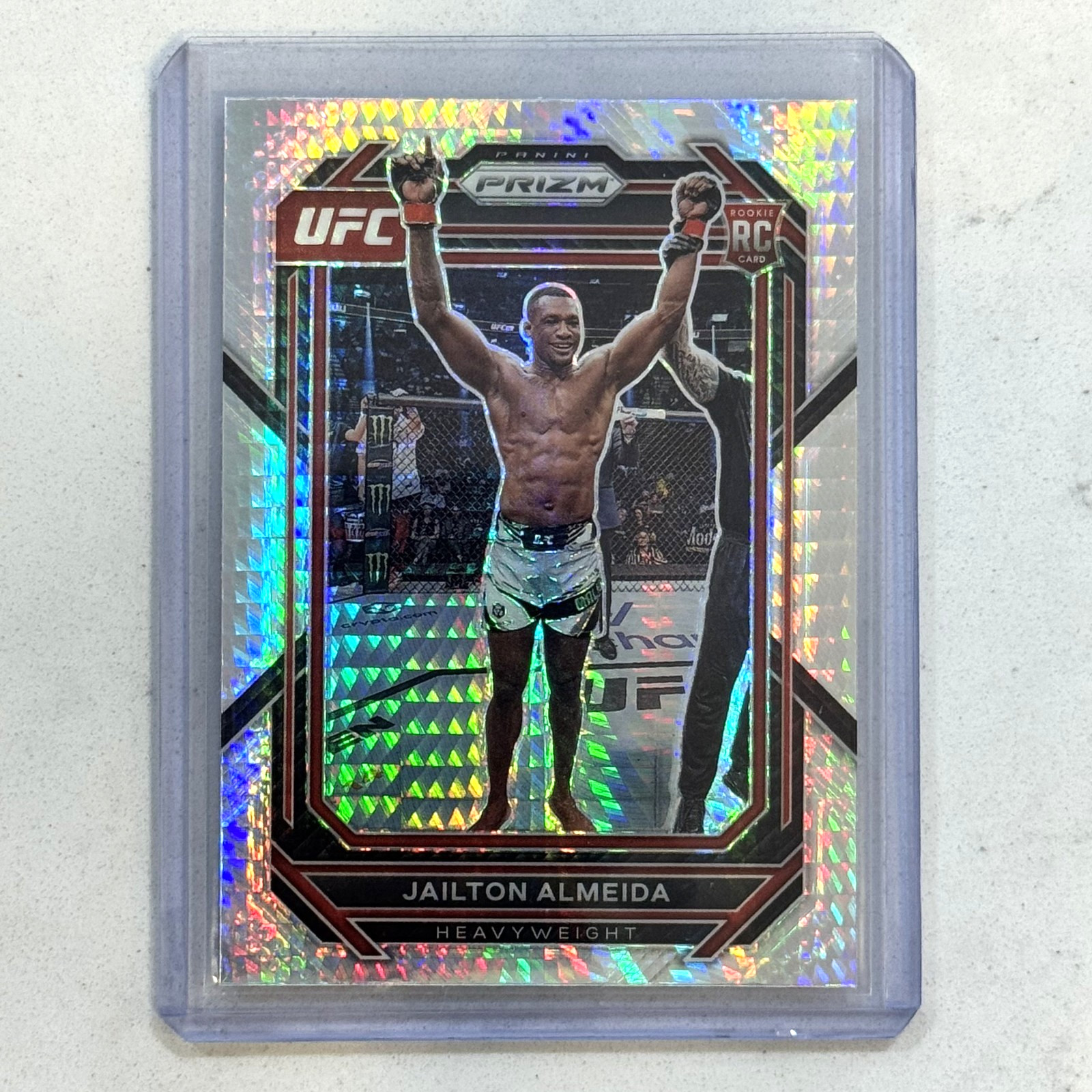 2023 Prizm UFC Jailton Almeida Hyper Prizm Rookie RC #197