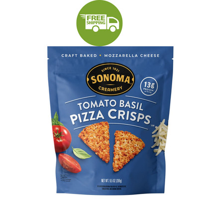 Sonoma Creamery Tomato Basil Pizza Crisps 9.5oz Cheese Snack Gluten Free