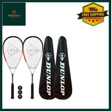 Professional Lightweight Squash Racket Twin Pack with Covers and 3 Balls