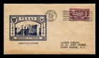 Dr Jim Stamps 3c Republic of Texas First Day Cover First Jesse Miller Cachet