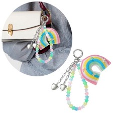 Lovely Heart Keychain Braided Rope Keyring Star Car Key Chain Pendant Ornaments