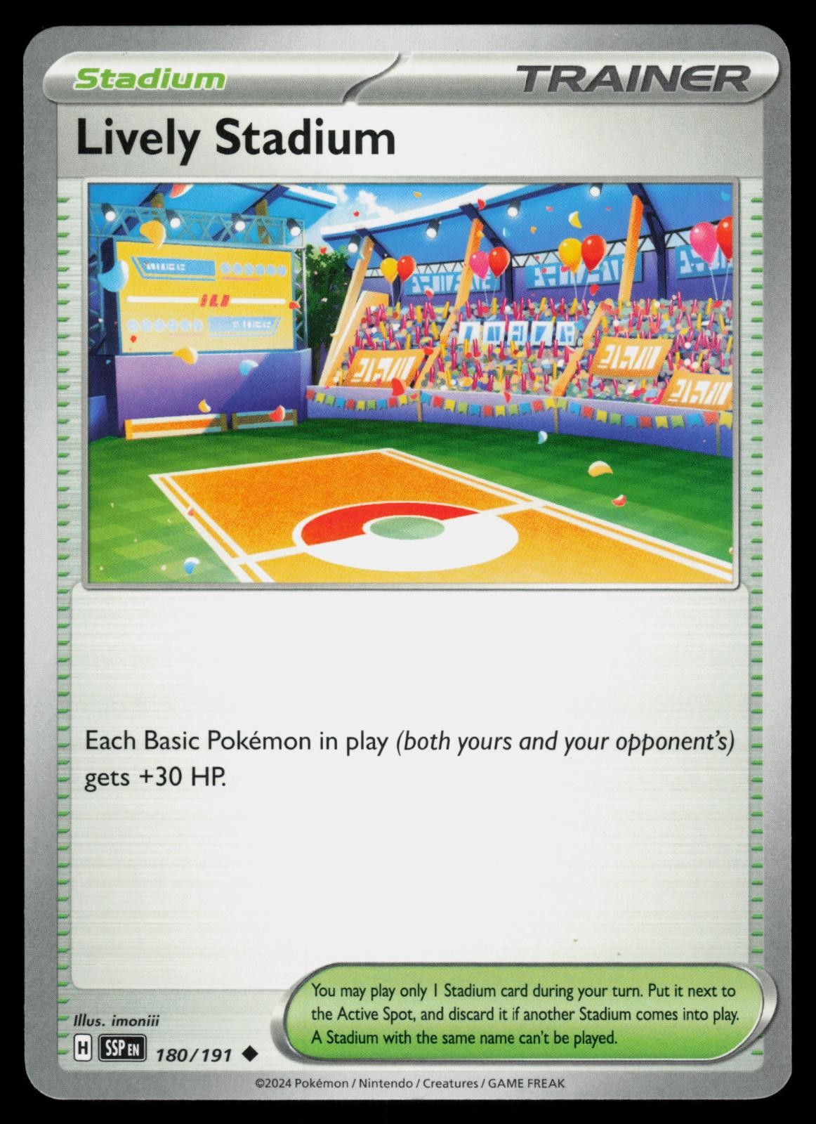 Lively Stadium 180/191 Uncommon Surging Sparks Pokemon Near Mint