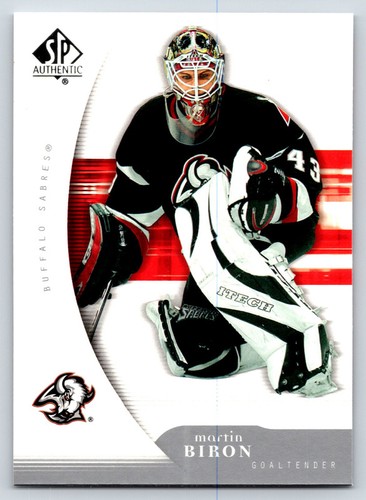 2005 SP Authentic Martin Biron #14 card