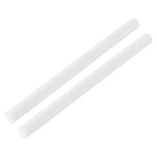 ABS Plastic Rod Round 20 mm x 300mm White for Model Material 2 Pcs