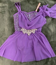 Weissman Girls Purple Leotard Dress