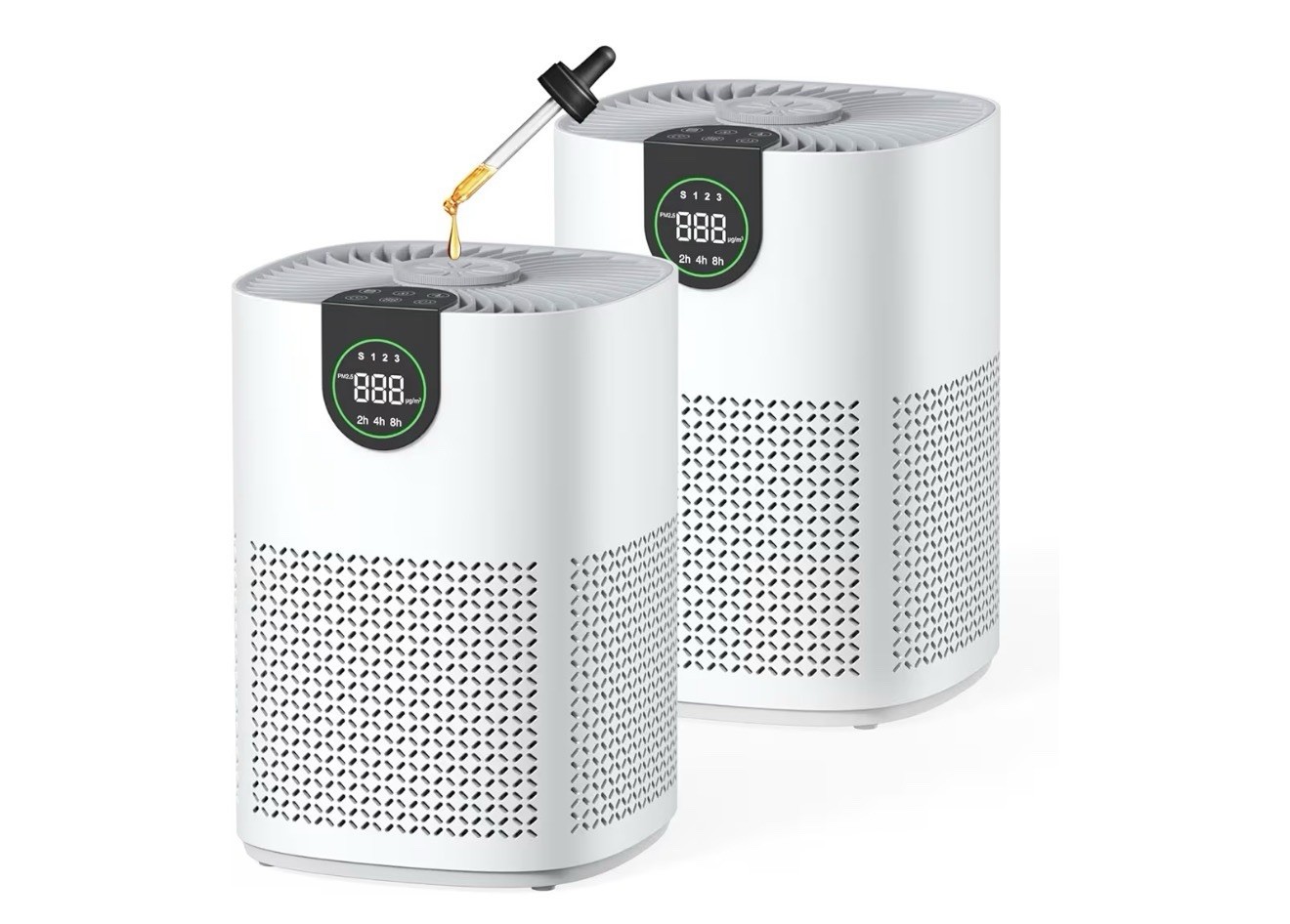 Vewior 2 pack air purifiers for home air for bedroom large up to 1200 sqft w h13