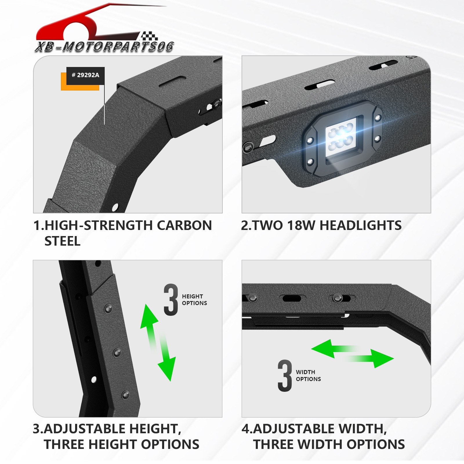 Overland Bed Racks Cargo Carrier with 2 × Led Light For 2022-2025 Ford Maverick
