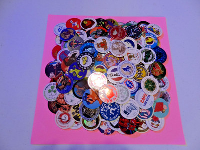 POGS * 100 Misc Variety Plus One (1) Mortal Kombat 18K Gold Plated Metal Slammer
