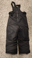 Cat And Jack Toddlers Black Lined Insulated Bib Ski Snow Pants Size 3T