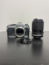 Nikon FE Silver 35mm Film Camera Ai Nikkor 35~105mm f/3.5~4.5 JAPAN UNTESTED