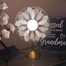 Microphone Table Lamp, 3 Colors Small Touch Lamp for Bedrooms Stepless Dimming