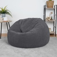 Adult Corduroy Bean Bag | Filled Lounger Chair | 92x92x57 cm | Gaming Beanbag