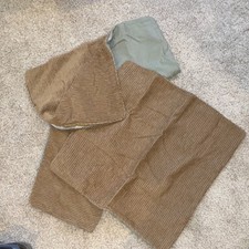 Croscill Tan/Gold Euro Pillow Shams Set of 3 Zip Closure, Reverse to pale blue