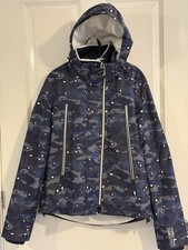 SUPERDRY WINDCHEATER WOMENS TRIPLE ZIP JACKET BLUE SIZE 14