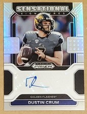 DUSTIN CRUM AUTOGRAPH RC SILVER PRIZM 2022 PANINI PRIZM DRAFT PICKS