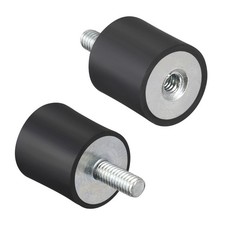 M4 x15mm x 15mm Thread Male Female Rubber Mounts Vibration Isolators 4Pcs