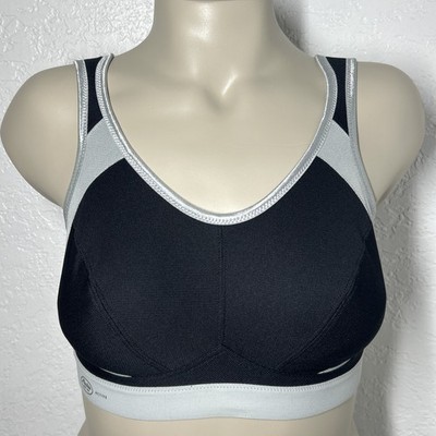 Anita Extreme Control Sports Bra Black 32F Gray Black Wireless Soft Comfort