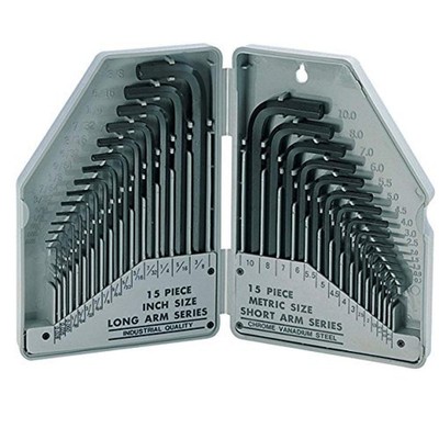 Pro'sKit 900-038 Hex Key Set - US and Metric, Multicolor,Hex Keys & Hex Wrenches