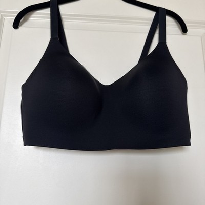 ThirdLove L+ Wireless Scoop Bra Black Adjustable Straps TempSync Fabric