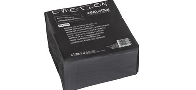 Efalock Cosmetic Napkins EMOTION 40 X 40 CM Black 200 Pieces Salon Quality