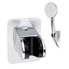 Shower Head Holder with Strong Adhesive, Adjustable Handheld Silver